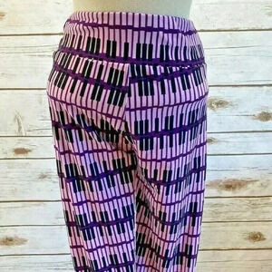 LULAROE Women Stretchy Slim Fit Elastic High Waist Purple Legging Pants One Size